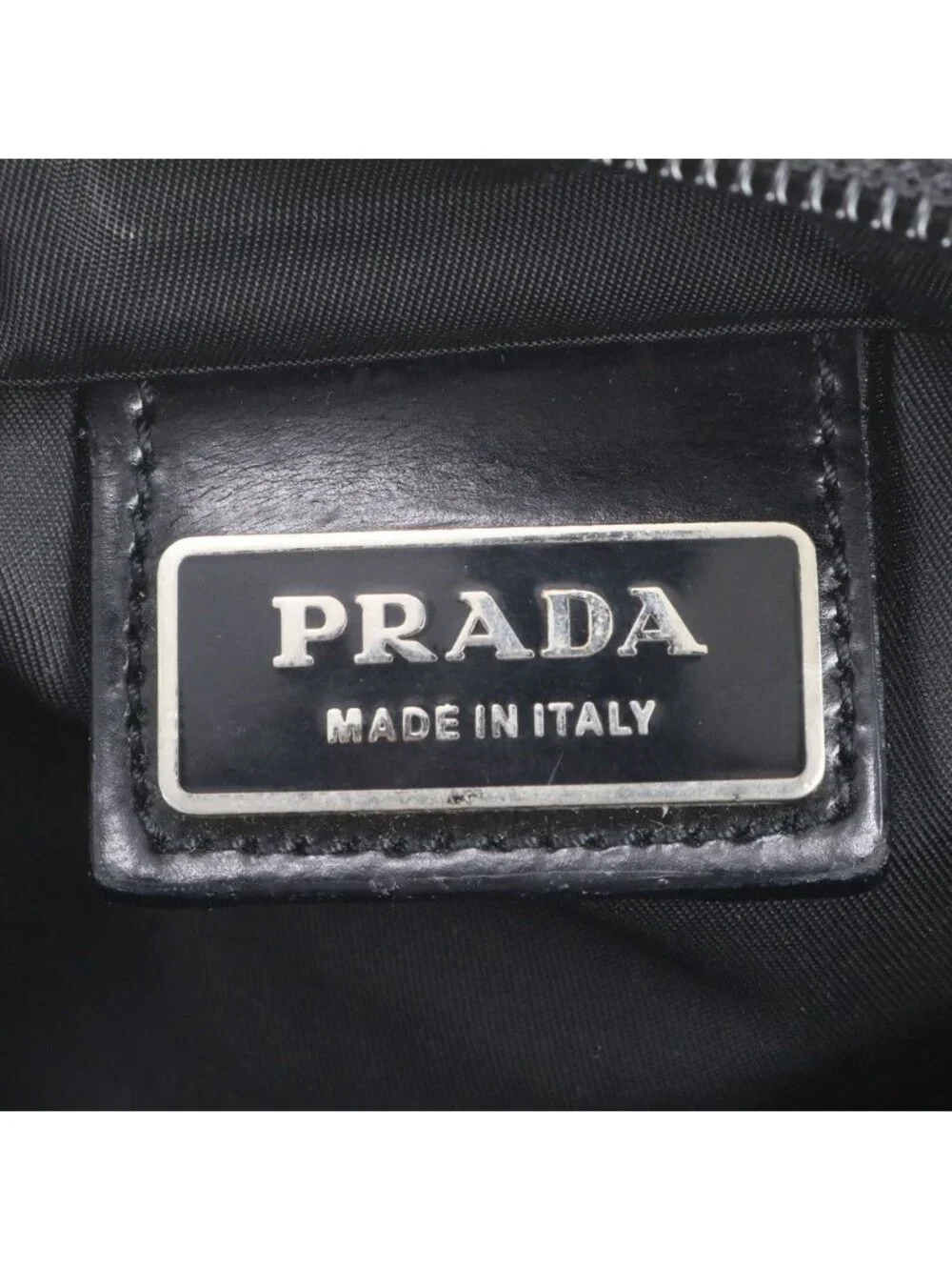 Prada White Tessuto Nylon Triangle Logo Leather Shoulder Bag Crossbody Tote